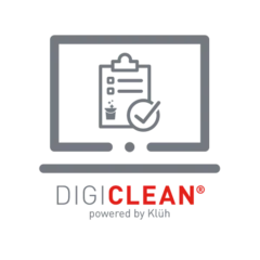 Logo: Digi Clean powered by Klüh